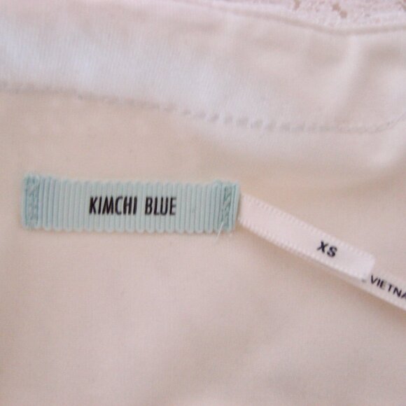 Anthropologie Kimchi Blue White Ivory Dress Floral Lace Mini Flare Wedding XS - Picture 3 of 16